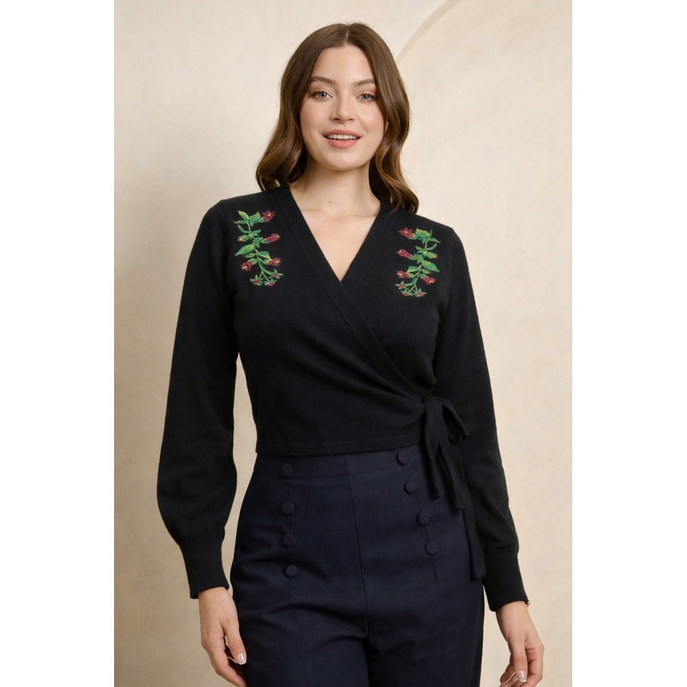 Banned - Fatima Wrap Cardigan - Black